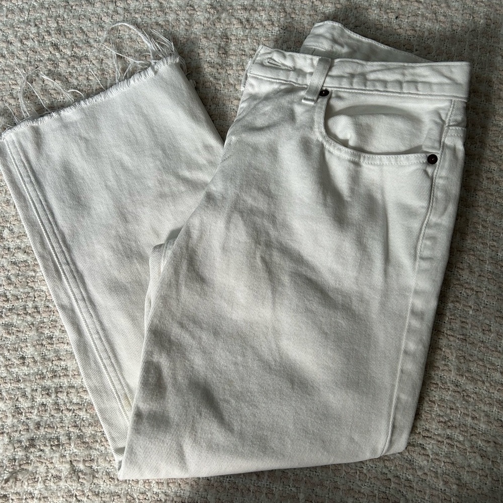 Ralph Lauren Polo White Cropped Saturday Jean